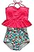 Sandbank Women's Strapless Ruffle Tankini Floral Polka High Waist Swimsuit