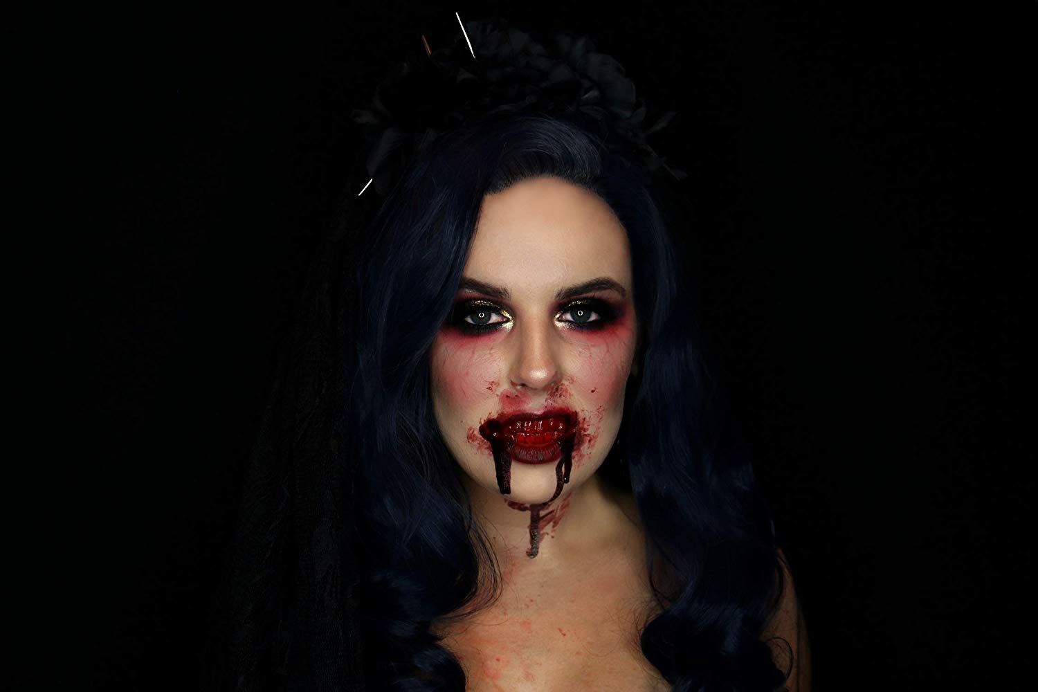 Mehron Makeup Tooth FX Blood Red | Temporary Red Tooth Paint | Perfect for Creating Red Teeth FX, Rotten Teeth Makeup, & Bloody Teeth SFX for Halloween, Cosplay, & Theater .125 oz (4 ml)