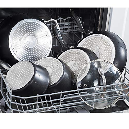 COOKER KING Nonstick Pots and Pans Set, Dishwasher and Oven Safe, 8