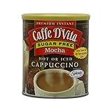 Caffe D'Vita Sugar Free Mocha Instant Cappuccino, 8.5-Ounce Canister