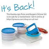 Tupperware Hamburger Press and Storage Keeper Set