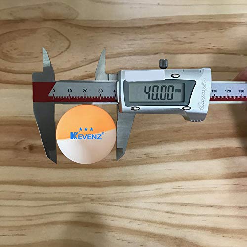 image for KEVENZ 50-Pack 3-Star Plus 40mm Orange White Table Tennis Balls,Advanc