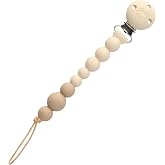 Loulou Lollipop One-piece OneC Silicone Pacifier Clip Baby Pacifier Holder | Coconut Milk, Pacifier clips for boys, Toy straps, Binky leash, Nickel Free, Soft Touch, Lightweight, Dishwasher Safe