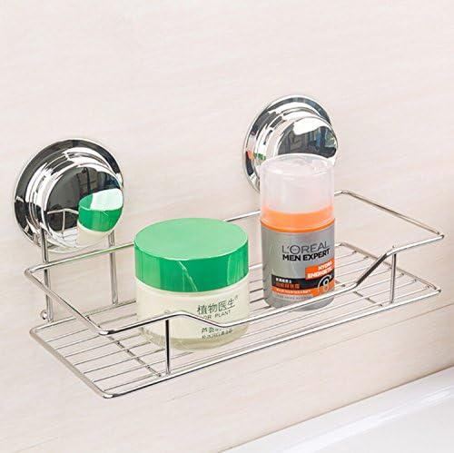 Gaoyu Suction Cup Wall Mounted Bathroom Kitchen Toilet Shelf Furniture Sets Stainless Steel Shower Caddy Shampoo Shower Gel Holder 268021