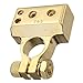 Audew 2 Pcs 4/8 Awg Positive Negative Battery Terminal Platinum Gold Auto Car