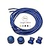 AIXMEET 5 Pairs No Tie Elastic Lock Shoelaces for Adults, Kids, Older Generation, Runners(Black, White, Gray, Blue, Yellow)