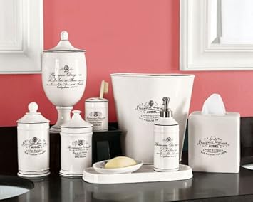 Pottery Barn Black White Apothecary Bath Accessories Home And