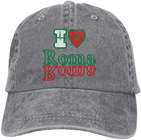 Zcfhike I Love Roma Cowboy Hat Rear Cap Adjustable Cap C4