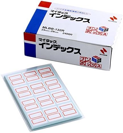 Nichiban Mightak Index Seal MLBB-132R 200 Sheet Red Japan