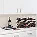 Seville Classics 12-Bottle Wooden Wavy Wine Rack, Espresso
