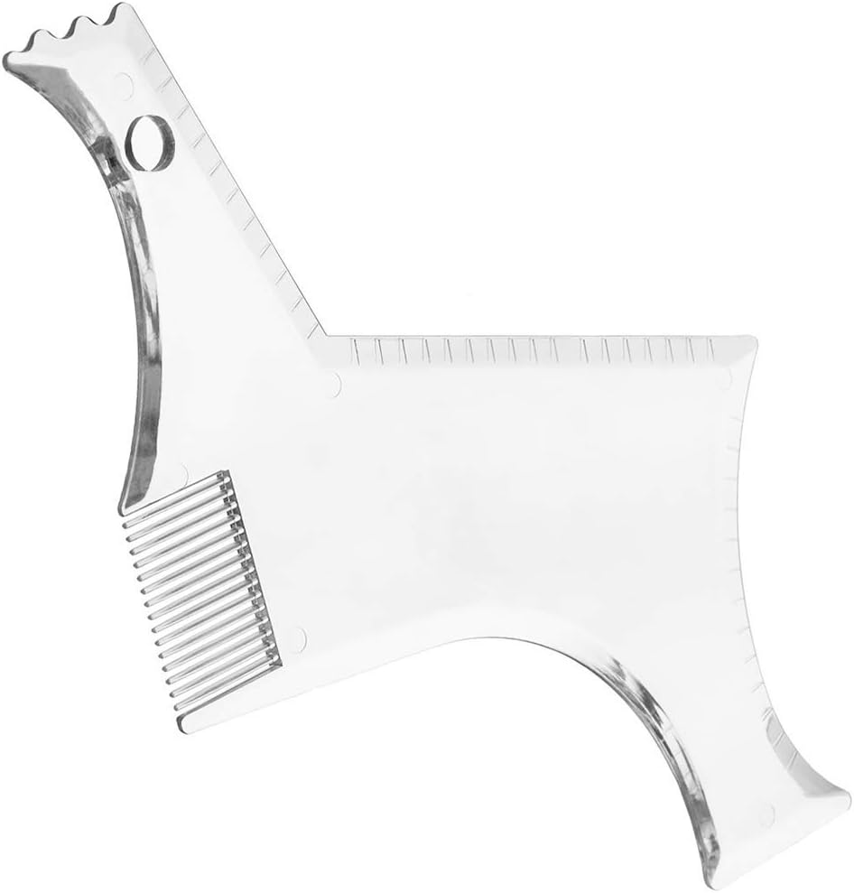 Cigooxm Beard Guide Shaper Multiple Edge Beard Shaping Tool for Beard Styling Shaping Works with any Beard Razor Electric Trimmers or s