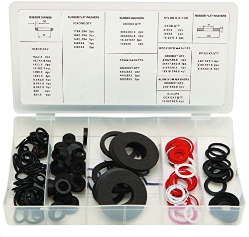 Nails, Screws &amp; Fasteners 125 PC RUBBER O-RING HOSE GASKET FLAT WASHER FAUCET GROMET ASSORTMENT SET KIT