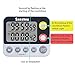 Rechargeable Digital Kitchen Timer for Cooking, Magnetic Timers with Countdown/up, Kids Timer with 5”LED Display 3 Brightness 4 Volume Adjustable for Classroom/Office/Home/Work/Study/Fitness/Game…