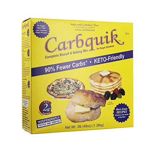 Carbquik Baking Biscuit Mix 48oz Box + Smucker's Sugar Free Breakfast