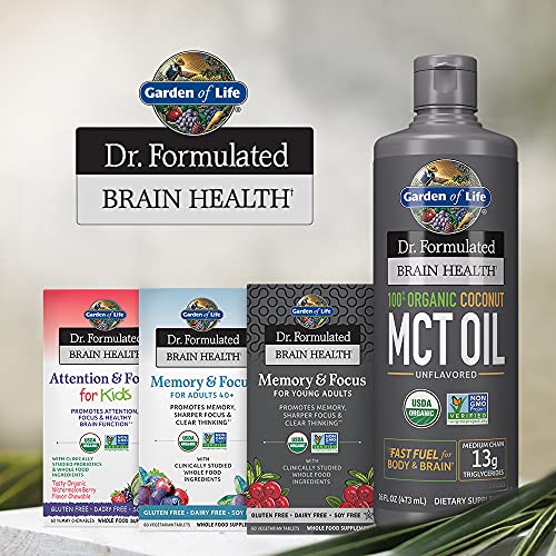 Garden of Life Dr. Formulated Brain Health 100 Organic Coconut MCT Oil