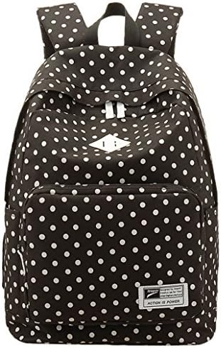 Hedwig Casual Daypack Backpack for College School Bags - Black