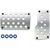 Razo RP121A Super Grip Small Silver Automatic Transmission Pedal Set - 2 Piece