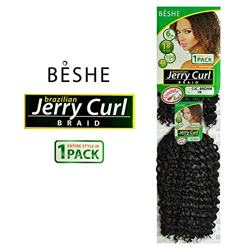 BESHE Synthetic Kanekalon Hair Crochet Braids Brazilian Jerry Curl Braid 9