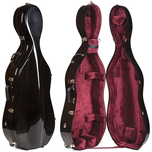 image for Bobelock 2000W Black Fiberglass 3/4 Cello Case