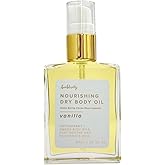 Bonblissity Nourishing Body Oils for Women, 2oz Travel Size - Vanilla Scented Body Oil, Non-Greasy Non-Comedogenic, Vitamin E Hydrating Moisturizer for Men and Women with Dry or Sensitive Skin