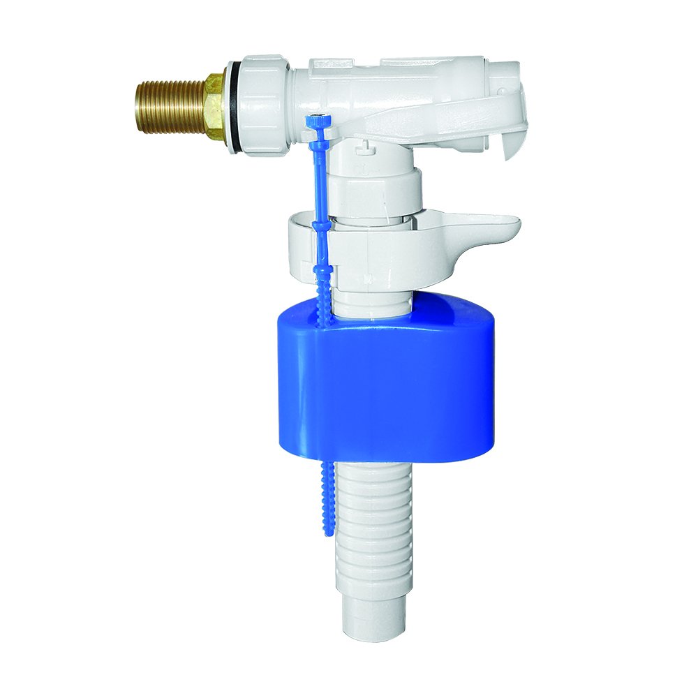 FLUSHDADDY NJ313 Side Entry Anti Syphon Adjustable Fill Valve with 0.5-Inch Brass Tail