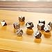 HESTYA 10 Pieces Metal Dices Set Game Polyhedral Solid Dice Set with Storage Bag and Zinc Alloy with Printed Numbers for Role Playing Game