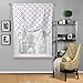 Regal Home Collections Shabby Lattice Tie Up, Window Curtains-Assorted Colors, (Gray)