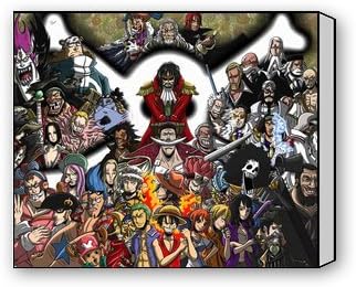 Scottshop Custom Japan Anime One Piece Gallery Wrapped Canvas Print 20" x 16" Inch - Stretched and Framed Ready to Hang Bedroom/Living Room Decorations Canvas Wall Art