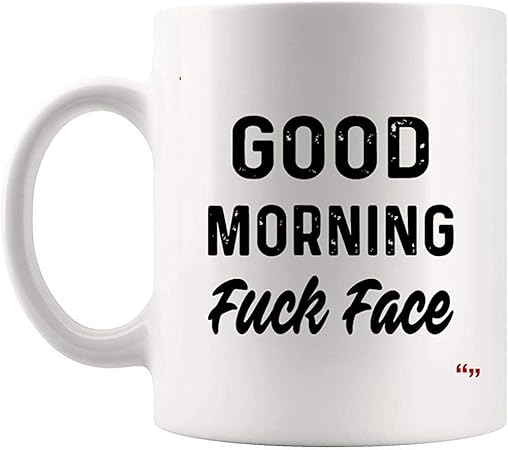 Regali Di Natale Mamma E Papa.Sarcasmo Esilarante Tazza Tazza Di Caffe Amico Tazze Di Compleanno Buongiorno Fanculo Faccia Nero Bianco Caffe Regali Di Natale Per La Mamma Papa Amazon It Casa E Cucina