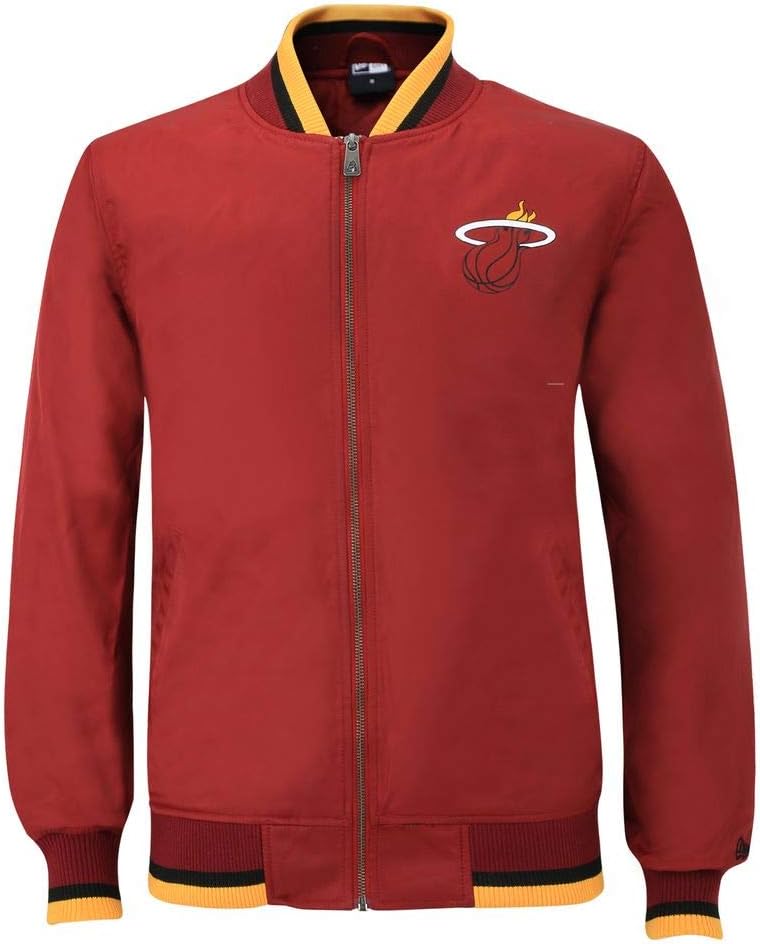 New Era NBA Miami Heat Team Varsity Jacket Jackets Sports & Outdoors