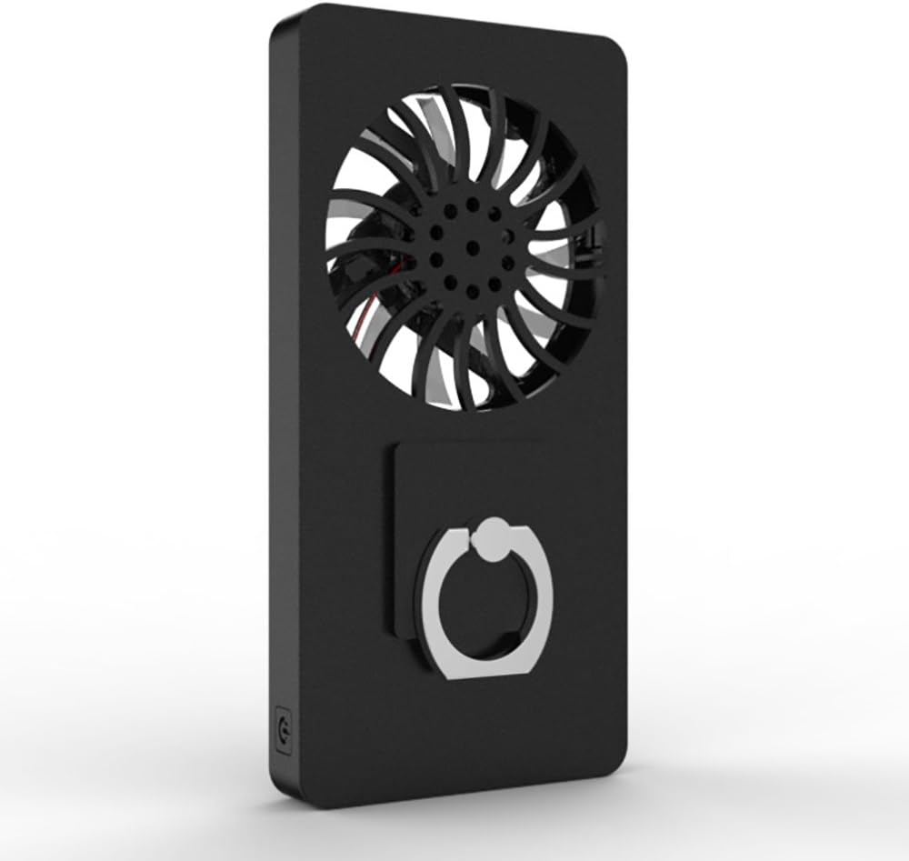 5000mAh Cooling Fan Stand Ring Heat Radiator USB Power Bank Battery Ultra Silent Dissipate Cooler Holder for Phone Gear VR Glass Without LED Light