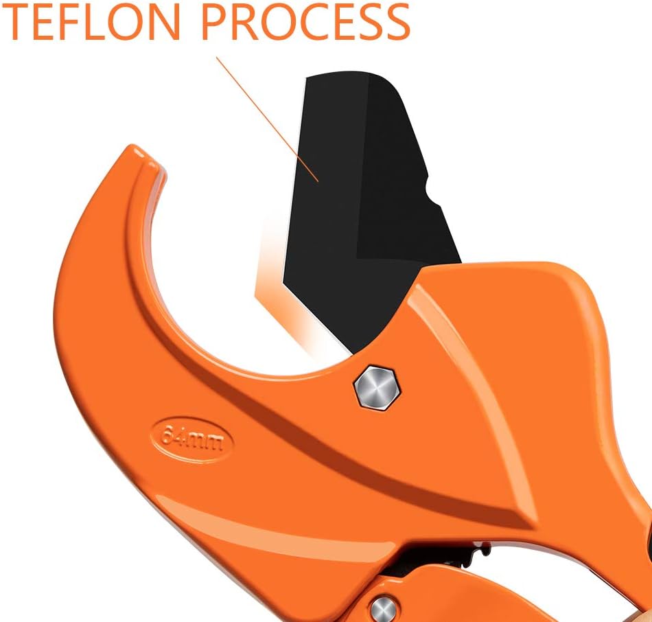 AIRAJ Pro Plastic Hose & Pipe Cutter 64mm Ratchet Type PVC Vinyl Pipe