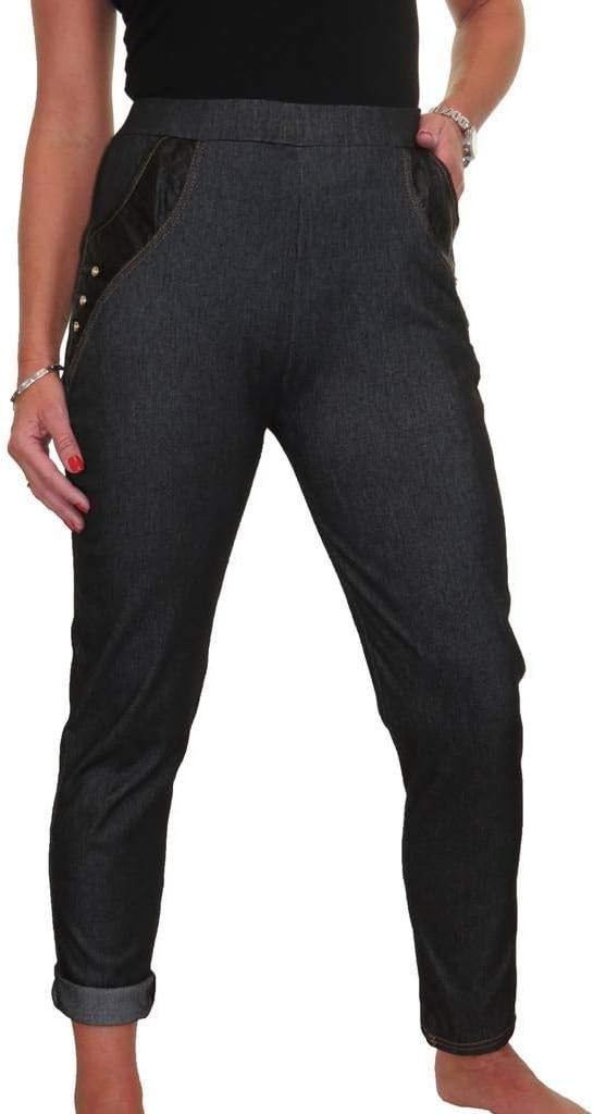 Women's High Waist Relaxed Fit Stretch Jeggings Casual Jeans Style with Pockets 12-24