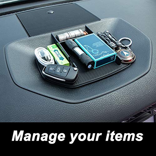 JKCOVER Dash Center Console Table Storage Tray Compatible with Toyota Tundra 2014 2015 2016 2017 2018 2019 2020 Accessories,Dashboard Organizer Phone Holder Cradle Instrument