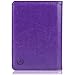 GDTK Leather Passport Holder Cover Case RFID Blocking Travel Wallet (Purple)
