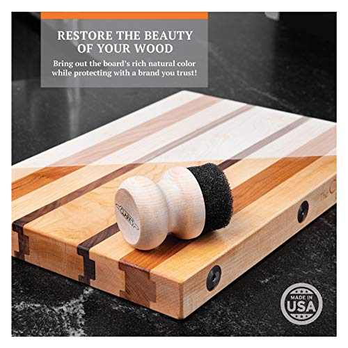 CLARK'S Food Grade Mineral Oil & Wax Applicator for Round Wood Cutting