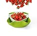 Home and Above 2 Piece Bowl and Drainer Set Holds Fruit, Nuts, Candy, Salads. Drainer/Strainer Nests Inside Large Bowl for Easy Wash and Serve