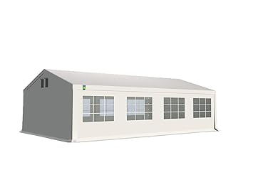KC Partyzelt 5x8 m Pavillon Zelt 500g/m² - PVC Plane - Gartenzelt Festzelt Bierzelt - Rahmen aus Stahl - Inkl. Seitenwände & 