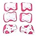 uxcell Children Cycling Inline Skating Wrist Elbow Knee Pad Support Protector 6pcs Sets Fuchsia White