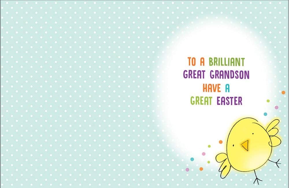 Traditional Easter Card Great Grandson - 8 x 6 inches - Piccadilly Greetings, Multicolour - Image 3