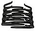 Parcelona French Crab Interlocking Glossy Black Medium 2 1/4