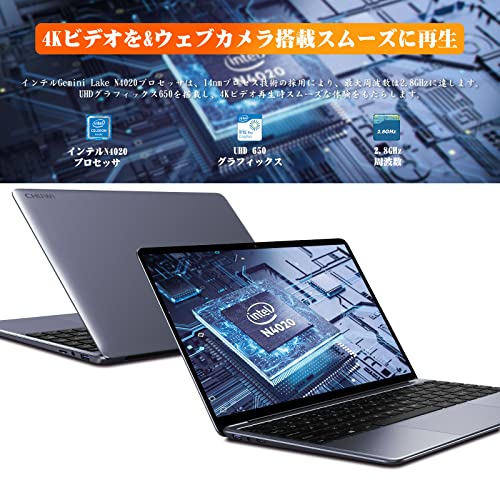 CHUWI HeroBook Pro 14.1'' Laptop, 256GB SSD 8GB RAM, Windows 11 Laptops, 2TB SSD Expand, Intel Celeron N4020(up to 2.8GHz), 2K FHD IPS Display, Ultra Slim, Mini-HDMI, 5G WiFi, USB3.0, Webcam,TF Card