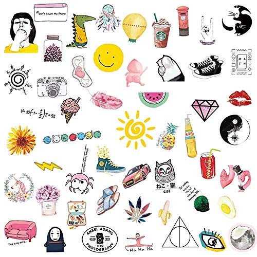 50 Pcs Cute Laptop Stickers Waterbottle Stickers Decorative Stickers Phone Guitar Skateboard Bicycle Bike Stickers