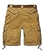 Match Men's Twill Comfort Cargo Short Without Belt #S3612 (Label Size 4XL/40 (US 38), Khaki)