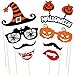 Tinksky Halloween Party Photo Booth Props Creative Happy Halloween Pose Sign Kit for Party Decoration 47-pack