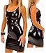 Bingirl Gothic Hot Sleeveless Dress Metallic Wetlook Clubwear Stripper