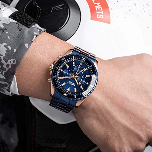 MEGIR-Mens-Business-Work-Analogue-Quartz-Wrist-Watch-with-Stainless-Steel-Band-Calendar-Stopwatch-Luminous-for-Collection