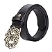 Whippy Western Fashion Leather Belts For Women With Vintage Hollow Flower Buckle
