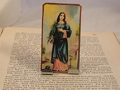 Saint Agatha Portable Altar Meditation Altar Prayer Devotion Desk Accessory
