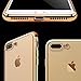 iPhone 7/8 Plus Case,Hallsen [Electroplating TPU] Ultra-Slim Transparent Crystal Clear Anti-Scratch Flexible Soft TPU Case Cover for Apple iPhone 7 Plus/iPhone 8 Plus 5.5inch - Gold